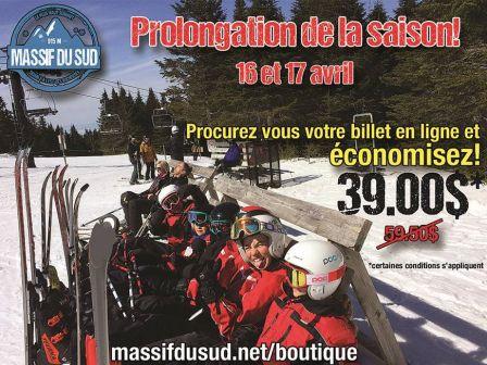 MASSIF DU SUD - DERNIER WEEKEND DE LA SAISON 16 ET 17 AVRIL 2016