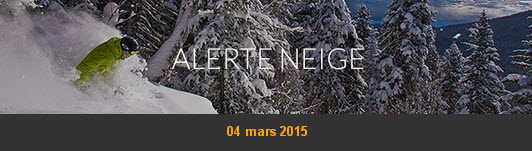 Une Alerte de NEIGE et une température clémente !  Quoi de mieux pour la semaine de relâche?