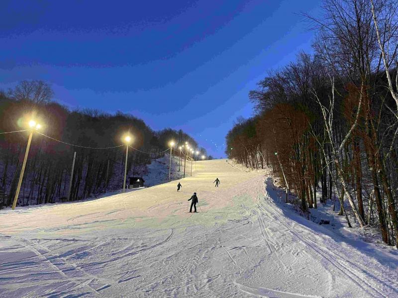 Bromont, Montagne d'Expériences - De beau ski de soirée