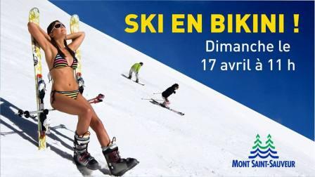 CONDITIONS DE SKI - MONT SAINT-SAUVEUR - 20 DEGRÉS CELSIUS SUR LES PISTE EN BIKINI...