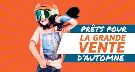 SKI SAINT BRUNO, LA GRANDE VENTE D'AUTOMNE DU 10 SEPT AU 23 OCTOBRE