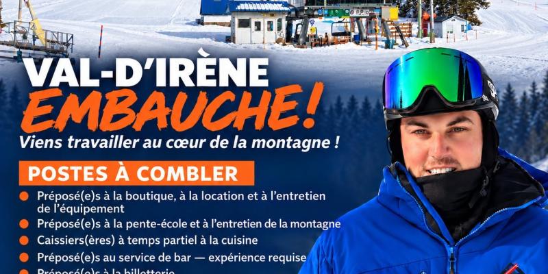 Val-D'Irène - Embauche pour la saison 2026-2027